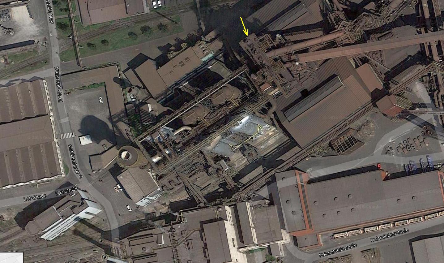 Altoforno dell acciaieria Voestalpine a Linz - 1.JPG